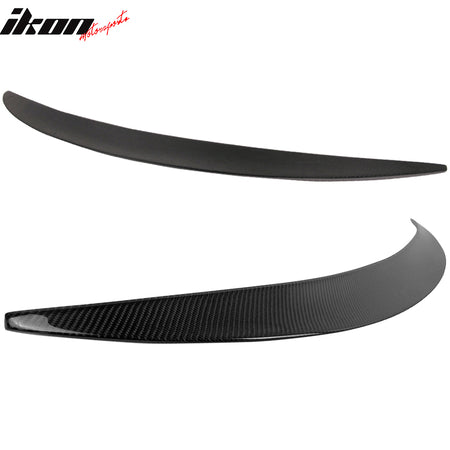 IKON MOTORSPORTS, Trunk Spoiler Compatible With 2009-2016 Hyundai Genesis Coupe, Matte Carbon Fiber P Style Rear Spoiler Wing, 2010 2011 2012 2013 2014 2015