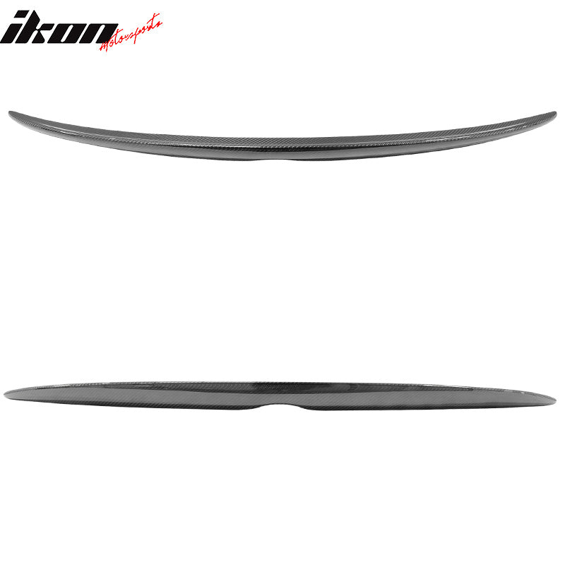 IKON MOTORSPORTS, Trunk Spoiler Compatible With 2006-2013 Lexus IS250 IS350 IS-F 4Door Sedan Saloon , Matte Carbon Fiber Factory Style Rear Spoiler Wing, 2007 2008 2009 2010 2011 2012