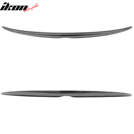 IKON MOTORSPORTS, Trunk Spoiler Compatible With 2006-2013 Lexus IS250 IS350 IS-F 4Door Sedan Saloon , Matte Carbon Fiber Factory Style Rear Spoiler Wing, 2007 2008 2009 2010 2011 2012