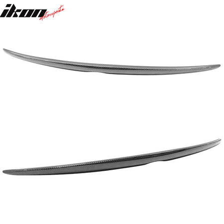 IKON MOTORSPORTS, Trunk Spoiler Compatible With 2006-2013 Lexus IS250 IS350 IS-F 4Door Sedan Saloon , Matte Carbon Fiber Factory Style Rear Spoiler Wing, 2007 2008 2009 2010 2011 2012