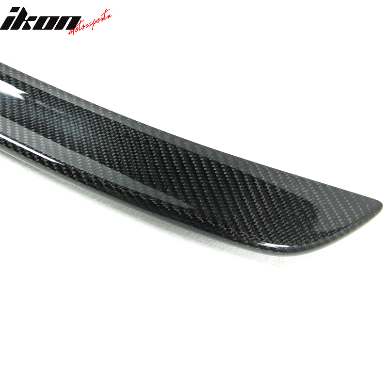 IKON MOTORSPORTS, Trunk Spoiler Compatible With 2005-2010 Mercedes Benz SLK-Class R171 Convertible , Matte Carbon Fiber AMG Style Rear Spoiler Wing, 2006 2007 2008 2009