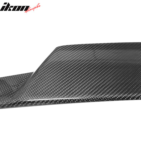 IKON MOTORSPORTS, Trunk Spoiler Compatible With 2011-2016 Mercedes-Benz SLK Class R172 , Matte Carbon Fiber V Style Rear Spoiler Wing, 2012 2013 2014 2015