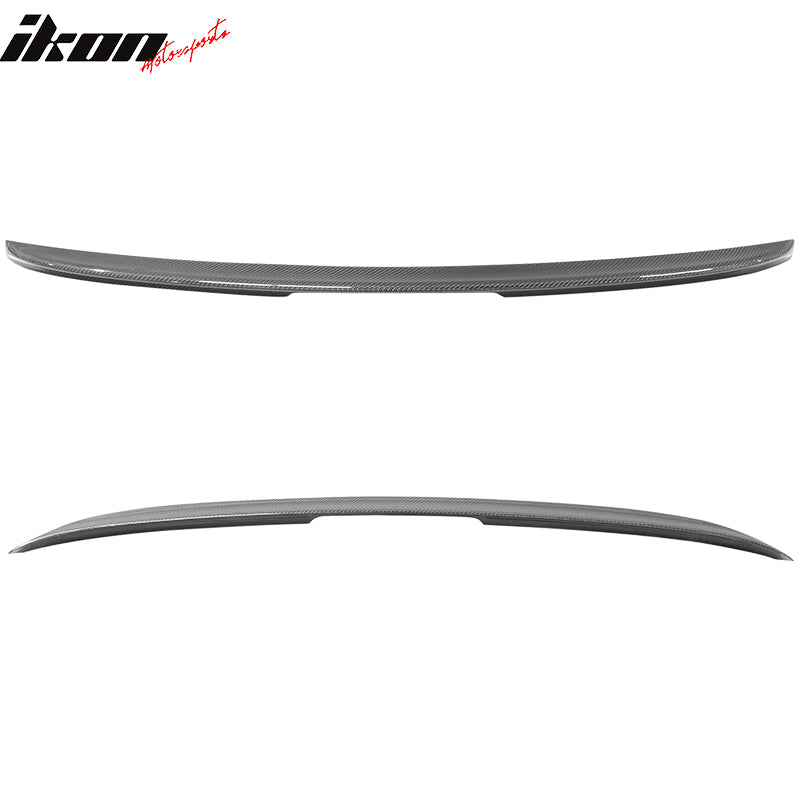 IKON MOTORSPORTS, Trunk Spoiler Compatible With 2003-2011 Mercedes Benz SL CLASS R230 , Matte Carbon Fiber AMG Style Rear Spoiler Wing, 2004 2005 2006 2007 2008 2009 2010