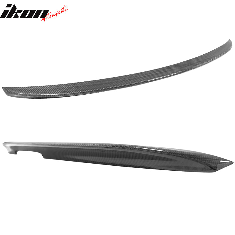 IKON MOTORSPORTS, Trunk Spoiler Compatible With 2003-2011 Mercedes Benz SL CLASS R230 , Matte Carbon Fiber AMG Style Rear Spoiler Wing, 2004 2005 2006 2007 2008 2009 2010