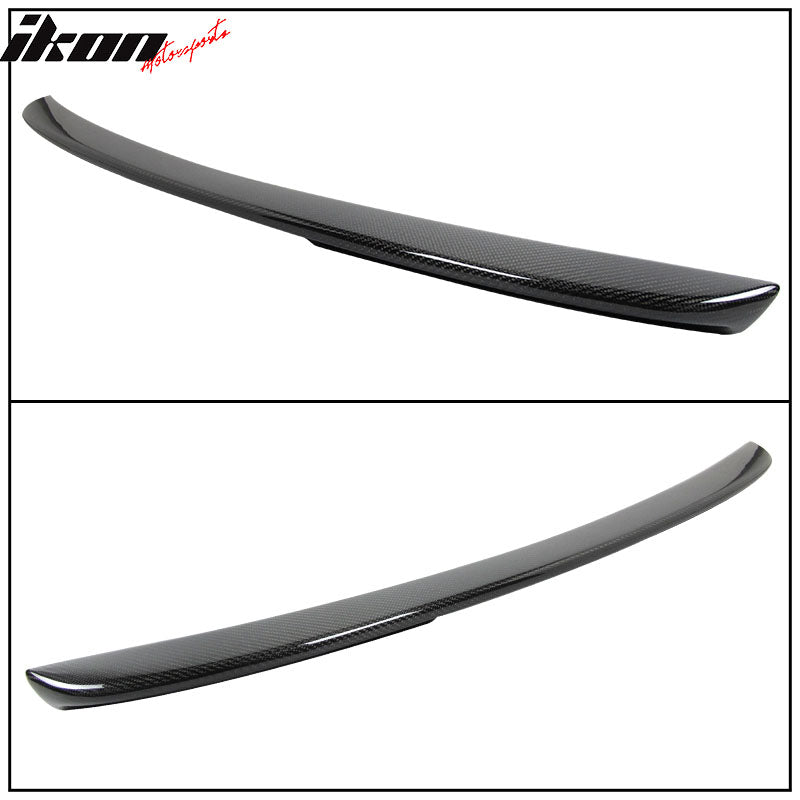 IKON MOTORSPORTS, Trunk Spoiler Compatible With 2001-2007 Mercedes-Benz W203 C-Class , Matte Carbon Fiber AMG Style Rear Spoiler Wing, 2002 2003 2004 2005 2006