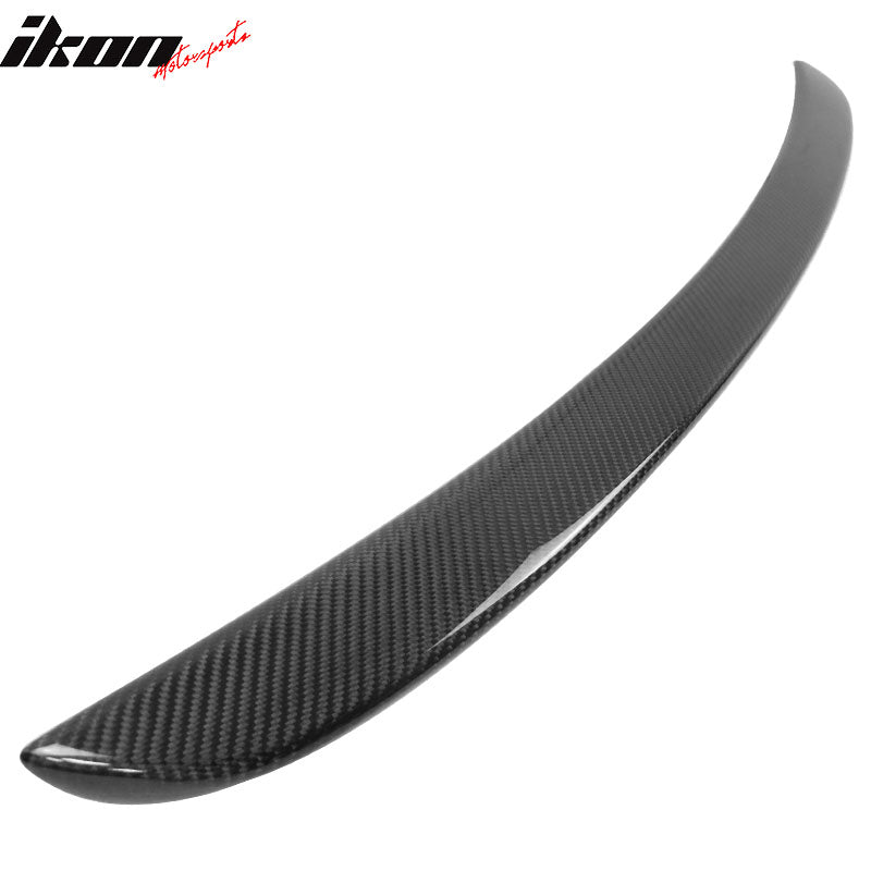 IKON MOTORSPORTS, Trunk Spoiler Compatible With 2001-2007 Mercedes-Benz W203 C-Class , Matte Carbon Fiber AMG Style Rear Spoiler Wing, 2002 2003 2004 2005 2006