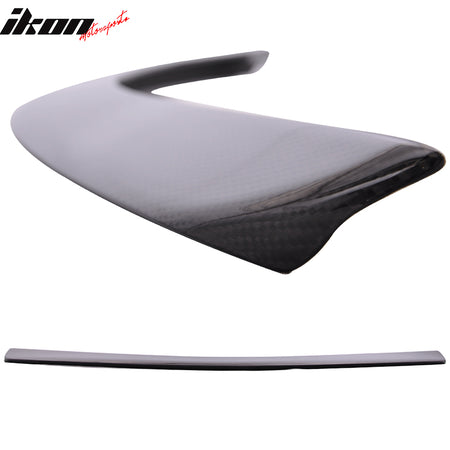 IKON MOTORSPORTS, Trunk Spoiler Compatible With 2008-2014 Mercedes Benz W204 C Class Sedan , Matte Carbon Fiber AMG Style Rear Spoiler Wing, 2009 2010 2011 2012 2013