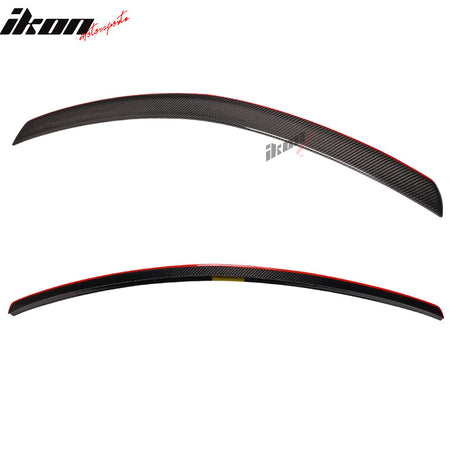 IKON MOTORSPORTS, Trunk Spoiler Compatible With 2008-2014 Mercedes Benz W204 C Class Sedan , Matte Carbon Fiber AMG Style Rear Spoiler Wing, 2009 2010 2011 2012 2013