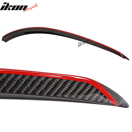 IKON MOTORSPORTS, Trunk Spoiler Compatible With 2008-2014 Mercedes Benz W204 C Class Sedan , Matte Carbon Fiber AMG Style Rear Spoiler Wing, 2009 2010 2011 2012 2013