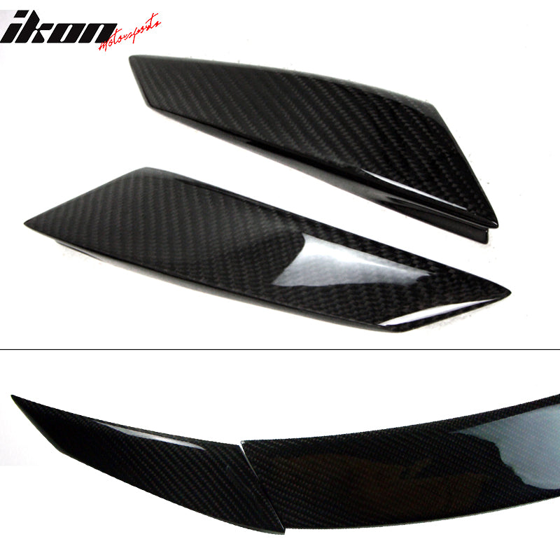 IKON MOTORSPORTS, Trunk Spoiler Compatible With 2008-2014 Mercedes Benz W204 C Class Sedan , Matte Carbon Fiber B Style Rear Spoiler Wing, 2009 2010 2011 2012 2013