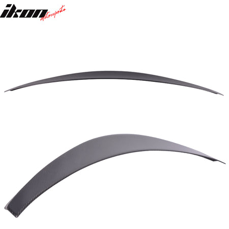 IKON MOTORSPORTS, Trunk Spoiler Compatible With 2008-2014 Mercedes Benz W204 C Class Sedan , Matte Carbon Fiber IKON Style Rear Spoiler Wing, 2009 2010 2011 2012 2013