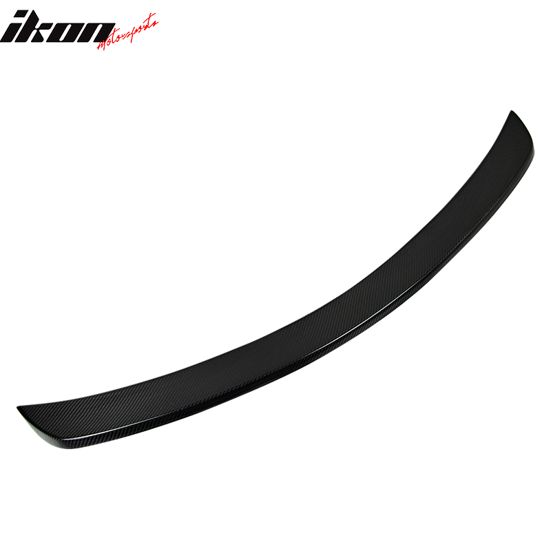 IKON MOTORSPORTS, Trunk Spoiler Compatible With 2008-2014 Mercedes Benz W204 C Class Sedan , Matte Carbon Fiber IKON 2 Style Rear Spoiler Wing, 2009 2010 2011 2012 2013