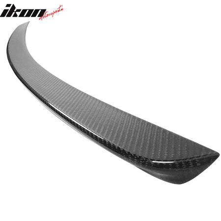 IKON MOTORSPORTS, Trunk Spoiler Compatible With 2003-2009 Mercedes Benz CLK-Class W209 Coupe , Matte Carbon Fiber AMG Style Rear Spoiler Wing, 2004 2005 2006 2007