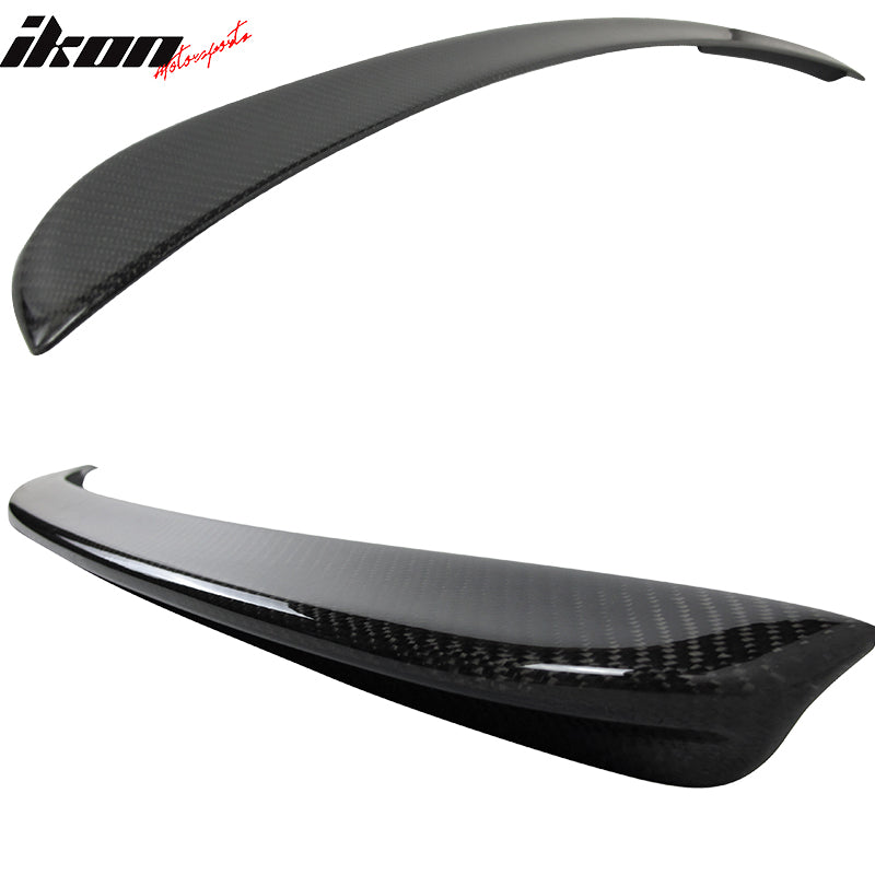 IKON MOTORSPORTS, Trunk Spoiler Compatible With 2003-2009 Mercedes Benz E-Class W211 Sedan , Matte Carbon Fiber AMG Style Rear Spoiler Wing, 2004 2005 2006 2007 2008