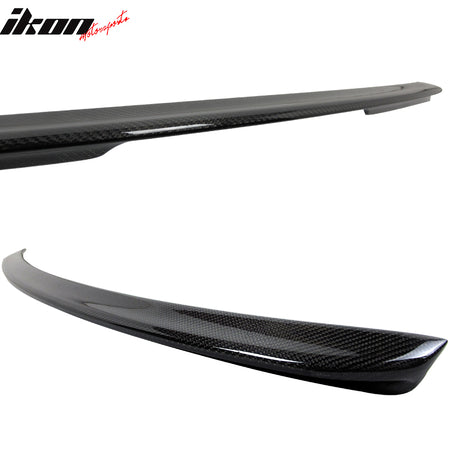 IKON MOTORSPORTS, Trunk Spoiler Compatible With 2003-2009 Mercedes Benz E-Class W211 Sedan , Matte Carbon Fiber AMG Style Rear Spoiler Wing, 2004 2005 2006 2007 2008