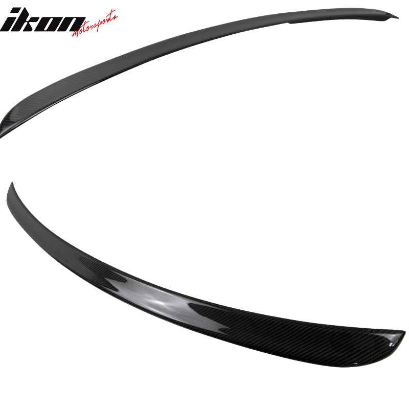 IKON MOTORSPORTS, Trunk Spoiler Compatible With 2003-2009 Mercedes Benz E-Class W211 Sedan , Matte Carbon Fiber AMG Style Rear Spoiler Wing, 2004 2005 2006 2007 2008