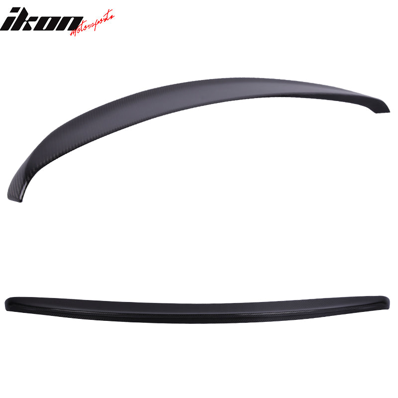 IKON MOTORSPORTS, Trunk Spoiler Compatible With 2007-2013 Mercedes Benz S-Class W221 Sedan , Matte Carbon Fiber AMG Style Rear Spoiler Wing, 2008 2009 2010 2011 2012