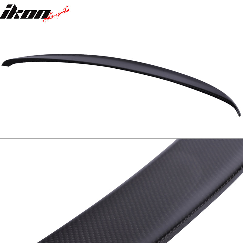 IKON MOTORSPORTS, Trunk Spoiler Compatible With 2007-2013 Mercedes Benz S-Class W221 Sedan , Matte Carbon Fiber AMG Style Rear Spoiler Wing, 2008 2009 2010 2011 2012