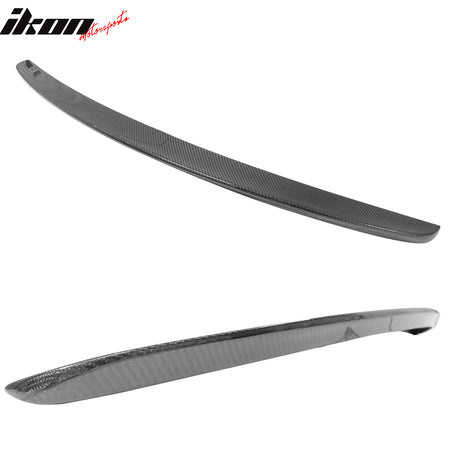 IKON MOTORSPORTS, Trunk Spoiler Compatible With 2011-2014 Hyundai YF Sonata Sedan Saloon , Matte Carbon Fiber Factory Style Rear Spoiler Wing, 2012 2013