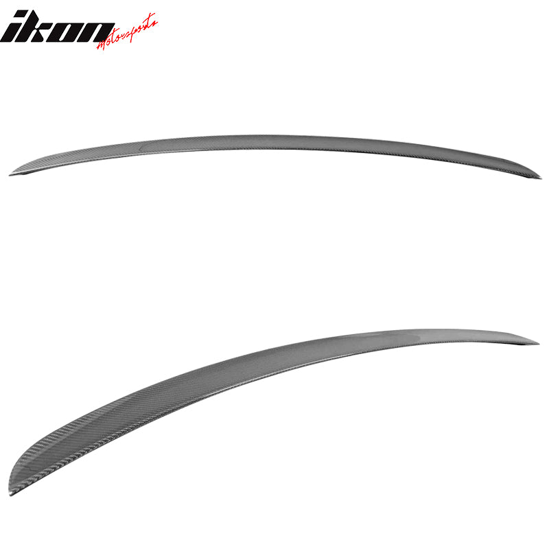 IKON MOTORSPORTS, Trunk Spoiler Compatible With 2011-2014 Hyundai YF Sonata Sedan Saloon , Matte Carbon Fiber Factory Style Rear Spoiler Wing, 2012 2013