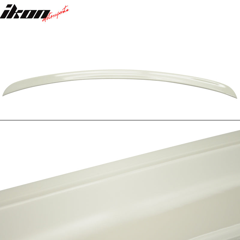 Pre-painted Trunk Spoiler Compatible With 2003-2009 Benz E-Class, AMG Style ABS Painted # 650 Arctic White Rear Tail Lip Deck Boot Wing Other Color Available By IKON MOTORSPORTS, 2004 2005 2006 2007