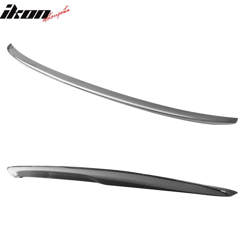 IKON MOTORSPORTS, Trunk Spoiler Compatible With 2014-2020 BMW 4-Series F32 Coupe , Matte Carbon Fiber P Style Rear Spoiler Wing, 2015 2016 2017 2018 2019