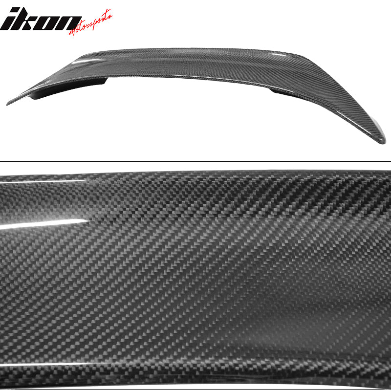 IKON MOTORSPORTS, Trunk Spoiler Compatible With 2013-2020 Scion FRS Subaru BRZ Toyota GT86 , Matte Carbon Fiber Rear Spoiler Wing, 2014 2015 2016 2017 2018 2019