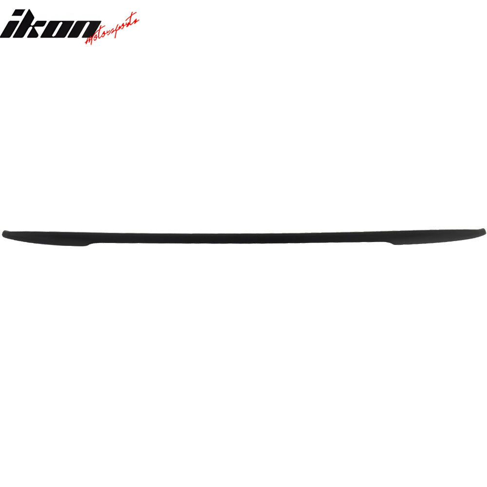 IKON MOTORSPORTS, Trunk Spoiler Compatible with 2011-2016 BMW 5-Series F10 Sedan 4-Door, P Style Painted #A90 Dark Graphite Metallic ABS Plastic Rear Trunk Lid Spoiler Wing Lip