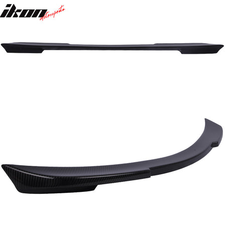 IKON MOTORSPORTS, Trunk Spoiler Compatible With 2008-2014 Mercedes Benz W204 C Class Sedan , Matte Carbon Fiber Ikon Style Rear Spoiler Wing, 2009 2010 2011 2012 2013