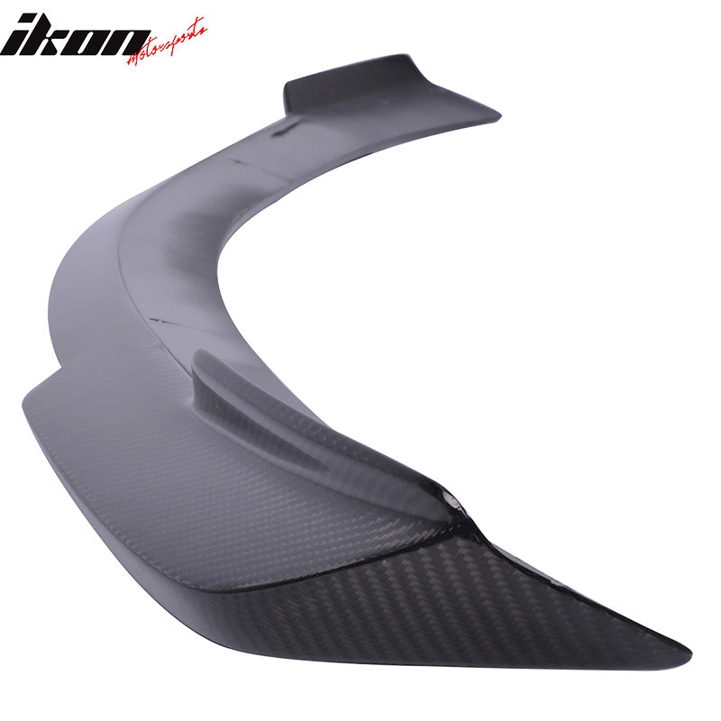 IKON MOTORSPORTS, Trunk Spoiler Compatible With 2008-2014 Mercedes Benz W204 C Class Sedan , Matte Carbon Fiber Ikon Style Rear Spoiler Wing, 2009 2010 2011 2012 2013