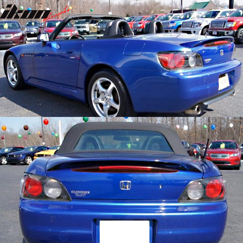 Pre-painted Trunk Spoiler Compatible With 2000-2009 Honda S2000, Factory Style ABS Painted Monte Carlo Blue Pearl #B66P Rear Tail Lip Deck Boot Wing Other Color Available By IKON MOTORSPORTS