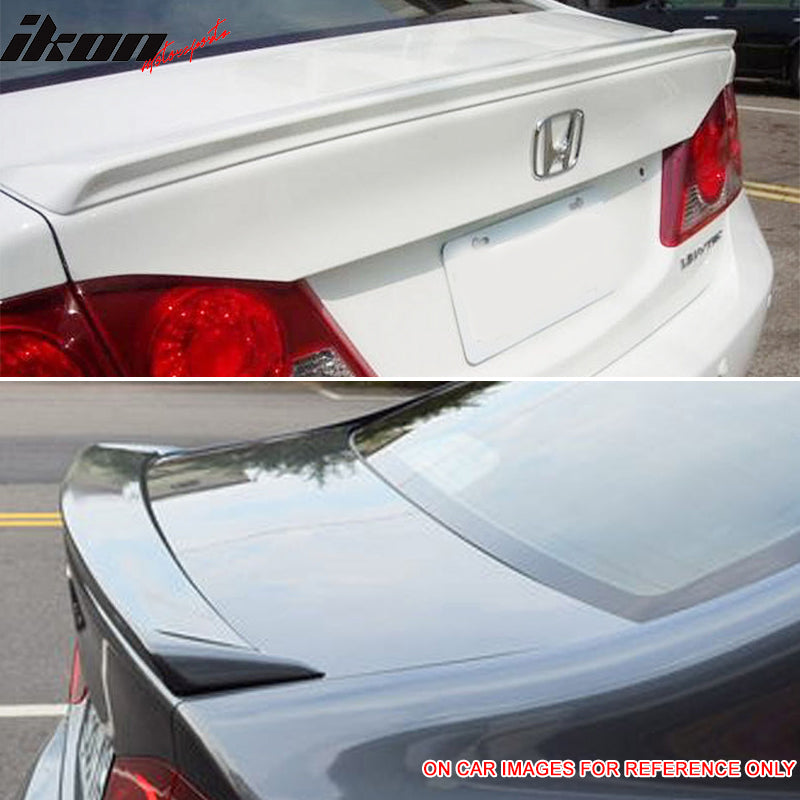 Fits 06-11 Honda Civic 8th P Style Unpainted ABS Trunk Spoiler