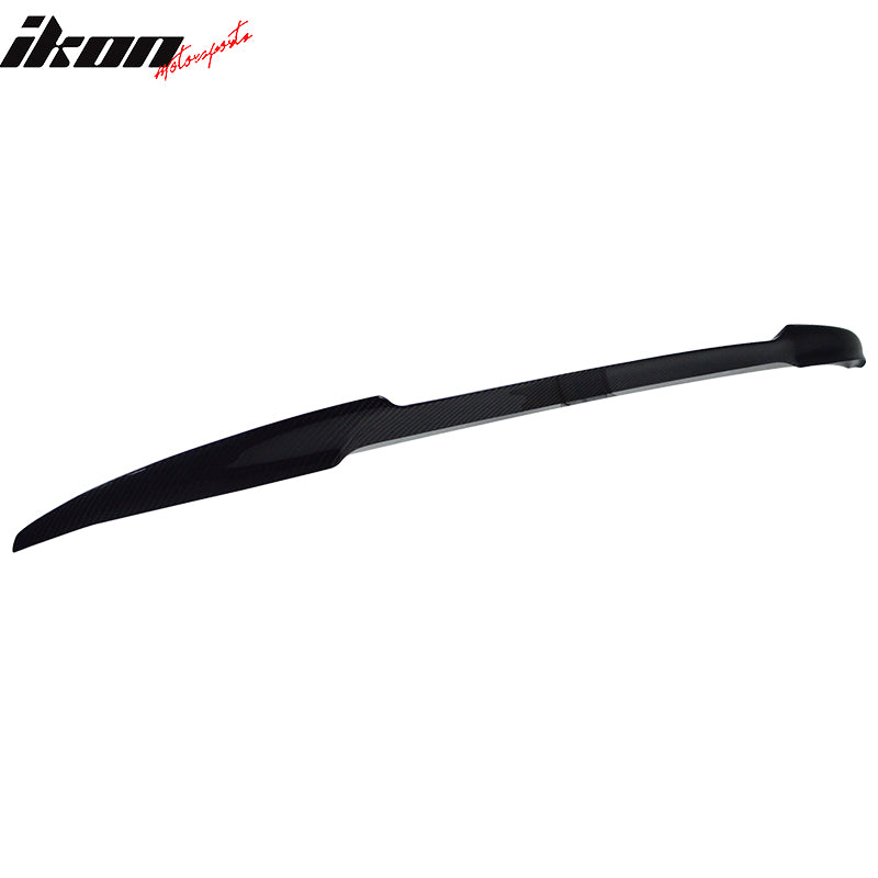 IKON MOTORSPORTS, Trunk Spoiler Compatible With 2012-2020 F30 Sedan BMW 3 Series F80 M3 , Matte Carbon Fiber M3 Style Rear Spoiler Wing, 2013 2014 2015 2016 2017 2018 2019