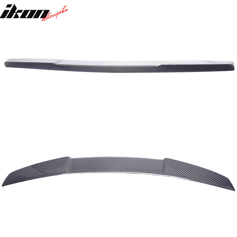 IKON MOTORSPORTS, Trunk Spoiler Compatible With 2013-2018 Mercedes-Benz A Class W176 , Matte Carbon Fiber IKON Style Rear Spoiler Wing, 2014 2015 2016 2017