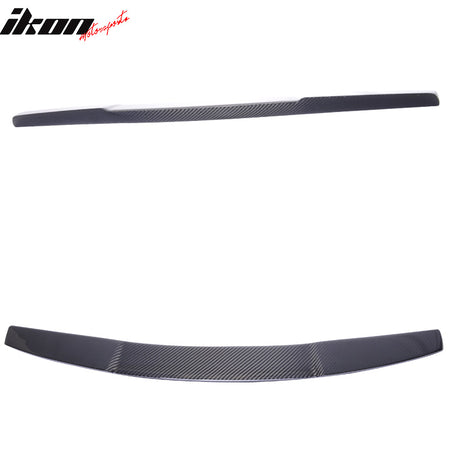 IKON MOTORSPORTS, Trunk Spoiler Compatible With 2013-2018 Mercedes-Benz A Class W176 , Matte Carbon Fiber IKON Style Rear Spoiler Wing, 2014 2015 2016 2017