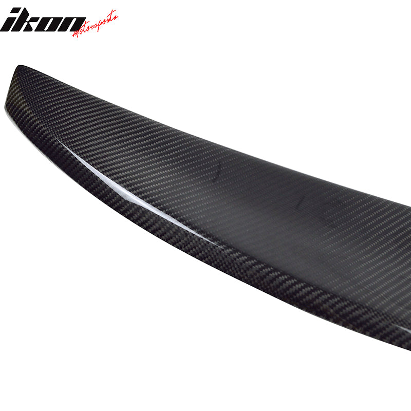 IKON MOTORSPORTS, Trunk Spoiler Compatible With 2008-2014 Maserati Gran Turismo Coupe, Matte Carbon Fiber IKON Style Rear Spoiler Wing, 2009 2010 2011 2012 2013