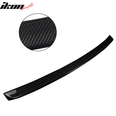 IKON MOTORSPORTS, Trunk Spoiler Compatible With 1999-2005 BMW 3 Series E46, Matte Carbon Fiber Ikon Style Rear Spoiler Wing, 2000 2001 2002 2003 2004