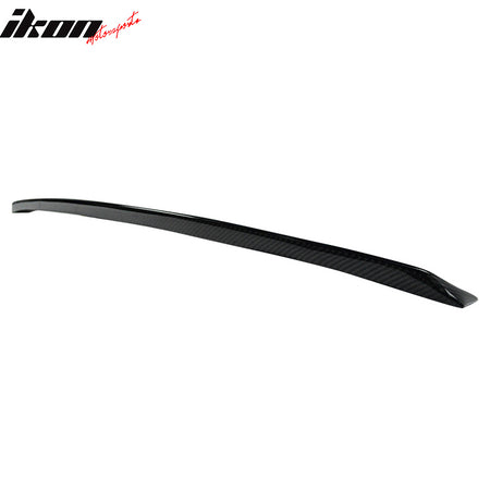 IKON MOTORSPORTS, Trunk Spoiler Compatible With 1999-2005 BMW 3 Series E46, Matte Carbon Fiber Ikon Style Rear Spoiler Wing, 2000 2001 2002 2003 2004