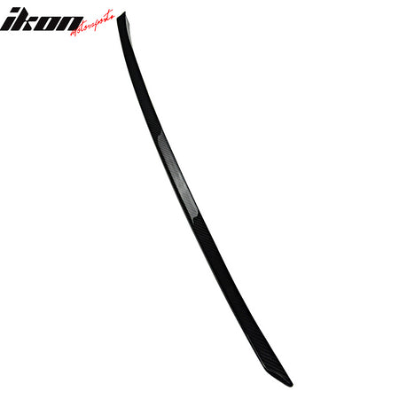 IKON MOTORSPORTS, Trunk Spoiler Compatible With 1999-2005 BMW 3 Series E46, Matte Carbon Fiber Ikon Style Rear Spoiler Wing, 2000 2001 2002 2003 2004