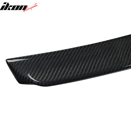 IKON MOTORSPORTS, Trunk Spoiler Compatible With 1999-2005 BMW 3 Series E46, Matte Carbon Fiber Ikon Style Rear Spoiler Wing, 2000 2001 2002 2003 2004