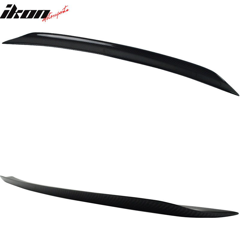 IKON MOTORSPORTS, Trunk Spoiler Compatible With 2014-2020 Lexus Sedan IS200t IS250 IS30, IS350 IS300h, Matte Carbon Fiber B Style Rear Spoiler Wing, 2015 2016 2017 2018 2019