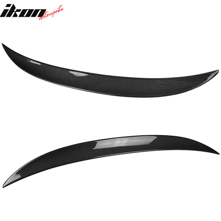 IKON MOTORSPORTS, Trunk Spoiler Compatible With 2012-2018 BMW 3-Series F30 Sedan , Matte Carbon Fiber Performance2 Style Rear Spoiler Wing, 2013 2014 2015 2016 2017