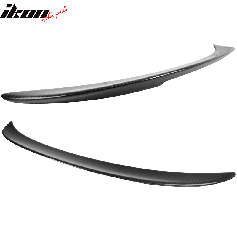 IKON MOTORSPORTS, Trunk Spoiler Compatible With 2012-2018 BMW 3-Series F30 Sedan , Matte Carbon Fiber Performance2 Style Rear Spoiler Wing, 2013 2014 2015 2016 2017