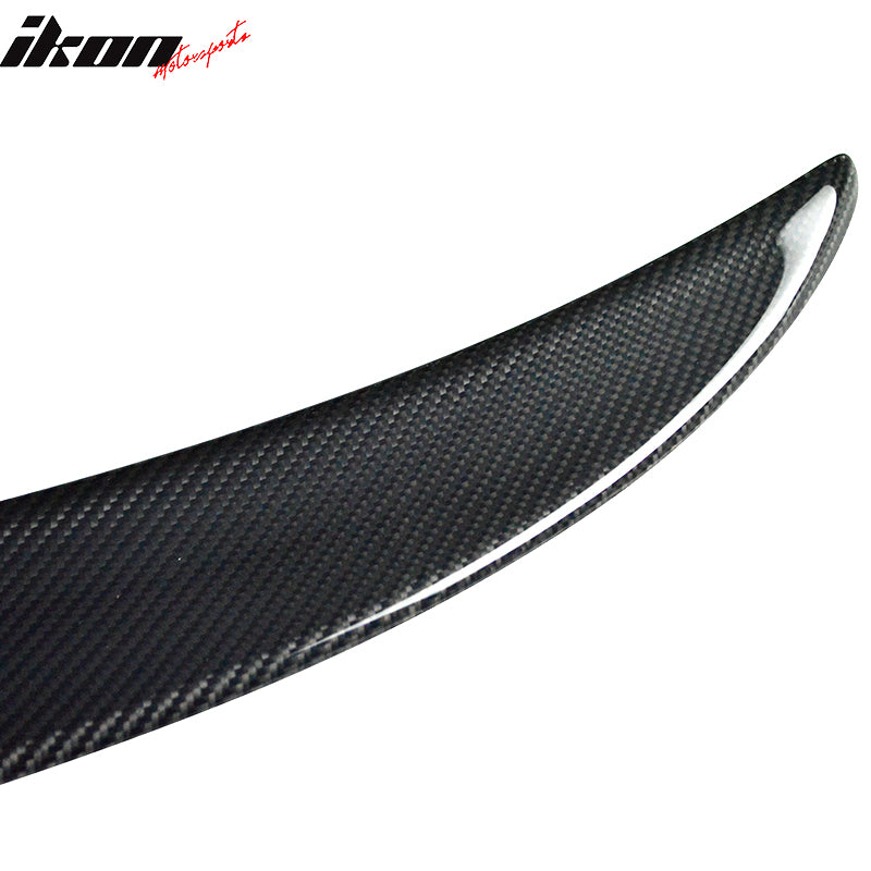 IKON MOTORSPORTS, Trunk Spoiler Compatible With 2012-2018 BMW 3-Series F30 Sedan , Matte Carbon Fiber Performance2 Style Rear Spoiler Wing, 2013 2014 2015 2016 2017