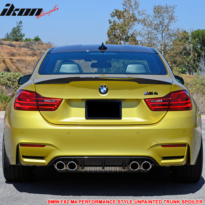 Fits 15-16 F82 4-Series M4 Performance Style Unpainted Rear Trunk Spoiler Wing