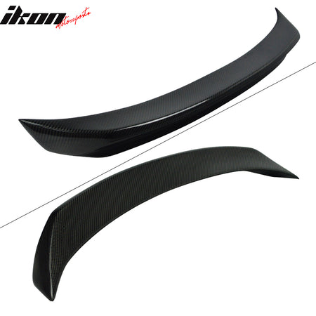 IKON MOTORSPORTS, Trunk Spoiler Compatible With 2015-2017 Nissan Juke , Matte Carbon Fiber Ikon Style Rear Spoiler Wing, 2016