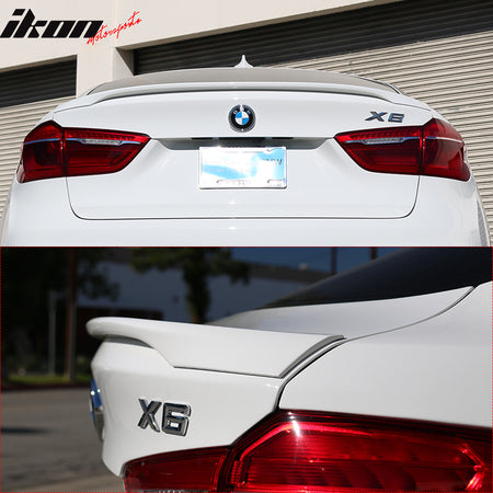 Fits 16-17 X6 F16 Performance Style Rear Trunk Spoiler Wing Unpainted ABS