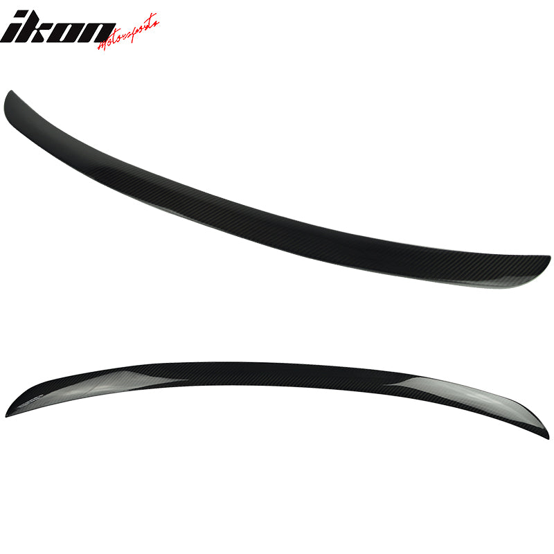 IKON MOTORSPORTS, Trunk Spoiler Compatible With 2015-2021 Subaru WRX STI , Matte Carbon Fiber Factory Style Rear Spoiler Wing, 2016 2017 2021