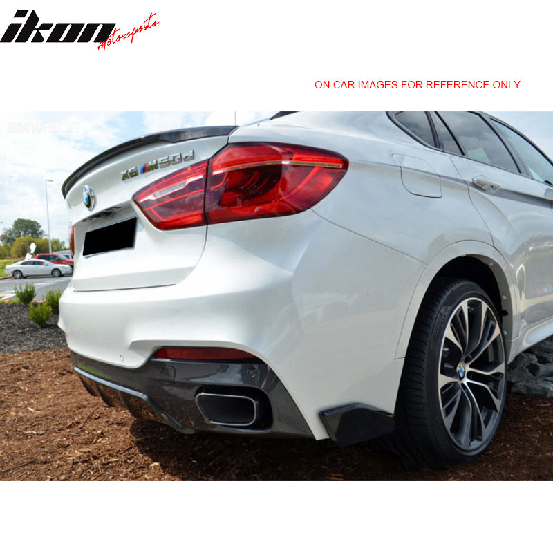 Trunk Spoiler Compatible With 2015-2019 BMW F16 X6, Performance Style Unpainted ABS Rear Trunk Wing Deck Lid by IKON MOTORSPORTS