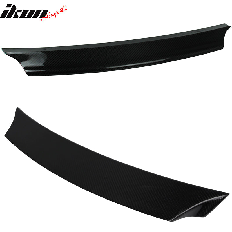 IKON MOTORSPORTS, Trunk Spoiler Compatible With 2016-2020 Honda Civic Sedan , Matte Carbon Fiber IKON Style Rear Spoiler Wing, 2017 2018 2019